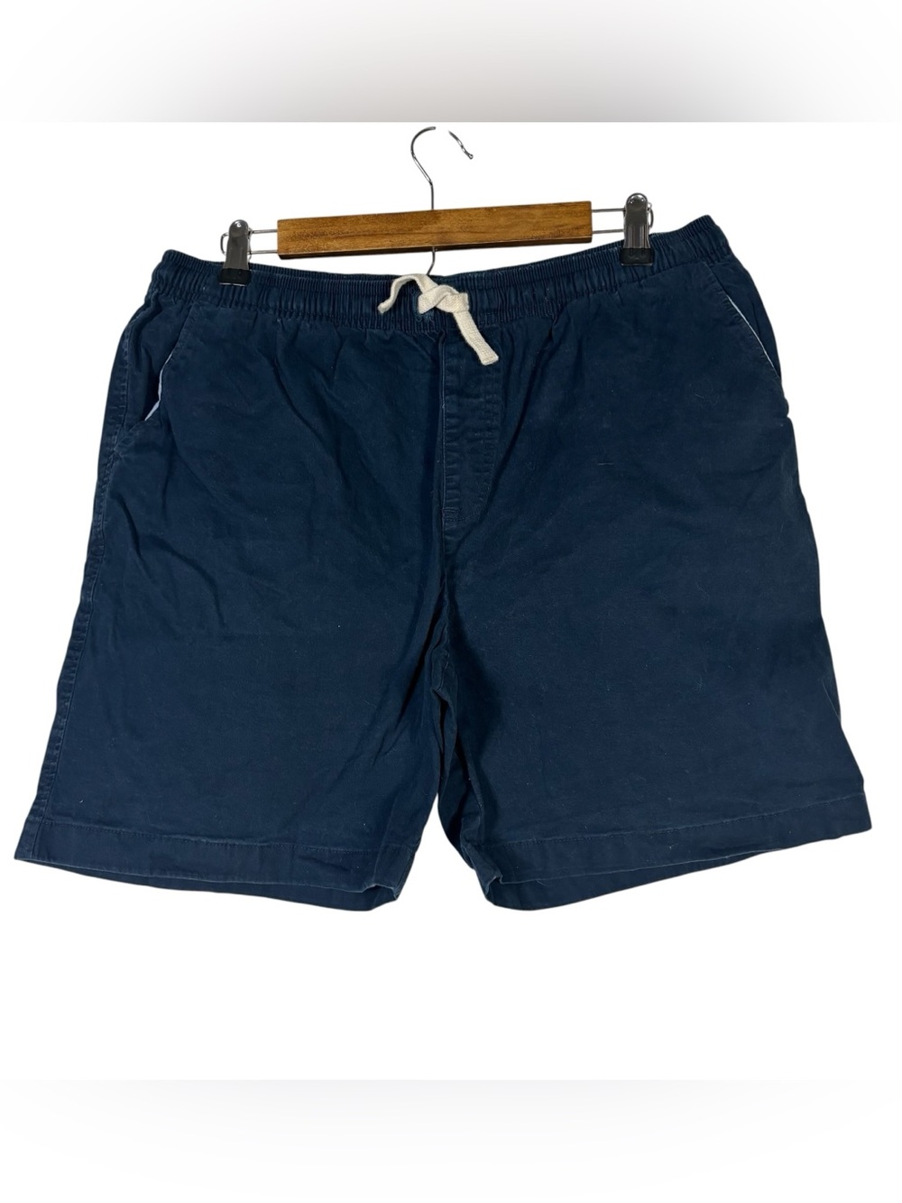 Chubbies Stretch Shorts Navy Blue Elastic Waist 7 Inch Inseam Drawstring Mens XL